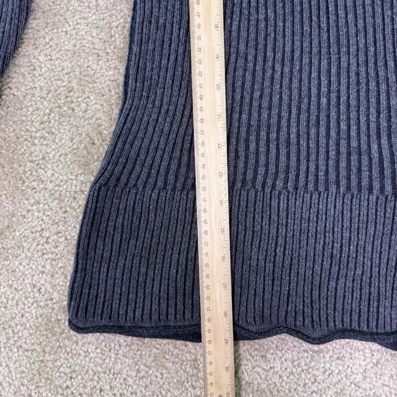 Eddie Bauer Womens Gray Long Cardigan Sweater Size Small Cable Knit Pockets E689 - Picture 10 of 11